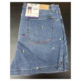 Denim Embroidered Shorts