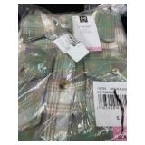 Green Plaid Shacket, Size Small