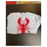 Gray Sweater with Red Lobster Design