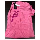 Pink Embroidered Women's Top