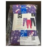 Three-Pack Girls' Leggings (Size L 10/12)
