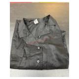 Black XL Camp Shirt with Button Closure