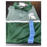 Green Polo Shirt With Spartan Logo