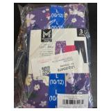 Girls' Leggings 3-Pack, Size L 10/12, Assorted