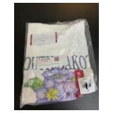 White T-Shirt With Purple Floral Design