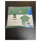 Men's Green Polo Shirt in Size Large