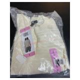 Women's White Pullover Sweater, Size S