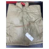 XL Tan Quilted Vest with Button Closure