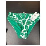 Green Patterned Large Swim Bottoms