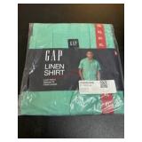 GAP Linen Shirt XL in Green