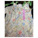 Floral Sleeveless Dress, Small Size