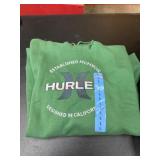 Green Hoodie With Hurley Logo Design