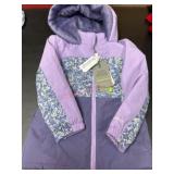 Girls' Purple Hooded Winter Jacket