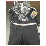 Two-Piece Black and White Swimwear Set