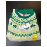 Medium Gray and Green Sweater