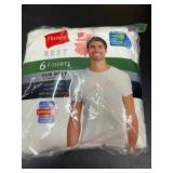 Hanes Best White T-Shirts, 6-Pack