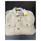 Beige Long-Sleeved Button-Up Shirt