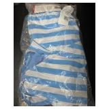 Women's XL One-Piece Swimsuit, Blue Striped