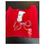 Ladies XS Red Sweater with Bow Design