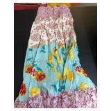 Women's Smocked Maxi Dress, Size S, Multicolor