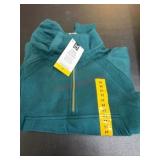 Teal Half-Zip Pullover Sweatshirt, Size M