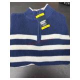 Lands' End Men's Blue Sweater with Stripes