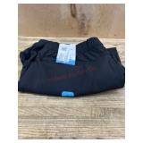 Black Elastic-Waist Athletic Pants