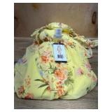 Yellow Floral Maxi Dress, Size XL