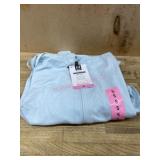 Light Blue Full-Zip Hoodie, Size Small