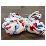 Soft Plush Throw Blanket with Patriotic Print