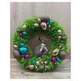 Easter Wreath with Bunny and Decorative Eggs