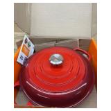 Le Creuset Red Enameled Cast Iron Braiser