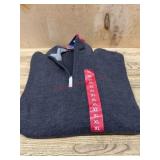 Men's Gray Quarter-Zip Sweater, Size XL