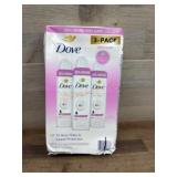 Dove Clear Finish Dry Spray Deodorant, 3-Pack