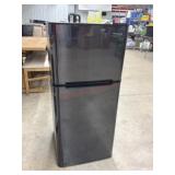 Black Compact Refrigerator with Freezer