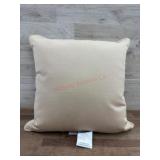 Square Beige Decorative Throw Pillow