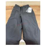 Kids Black Snow Pants, Size S (6-7)