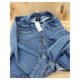 Medium Denim Jacket with Button Closure