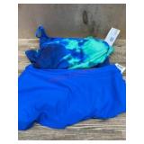 Medium Tankini Swimsuit, Blue and Green