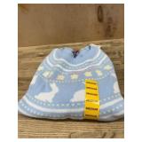 Light Blue Sweater with Bunny and Chick Pattern
