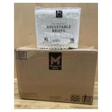 4 packs Adjustable XL Briefs, Pack of 15