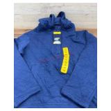 Blue Long-Sleeve Pullover with High Collar