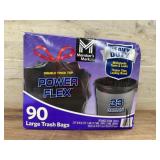 90 Large Trash Bags, 33 Gallon