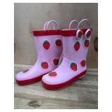 Children's Rain Boots with Strawberry Motif, Size