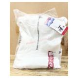 White Half-Zip Pullover Sweatshirt, Size XXL