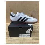 Adidas Samba Sneakers, White and Black, Size 8.5