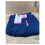 Wide-Leg Blue Trousers, Size Small