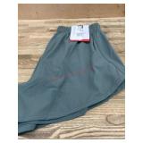 Green Elastic-Waist Women's Athletic Shorts
