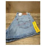 Light Wash Denim Shorts with Back Pocket Detail