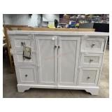48-Inch White Double Door Vanity With Sink